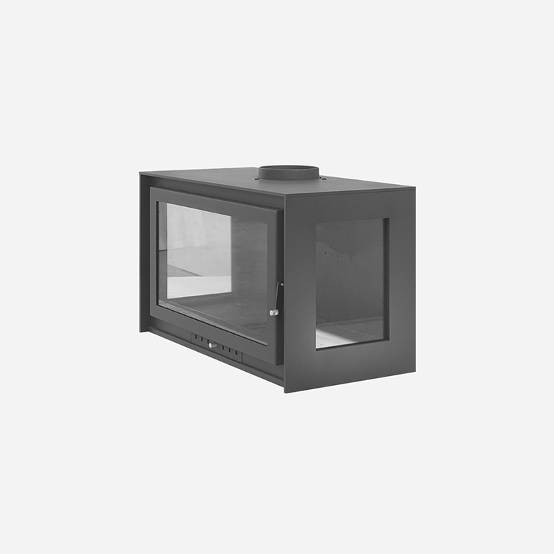 Three-Sided 720mm Wood Burning Fireplace
