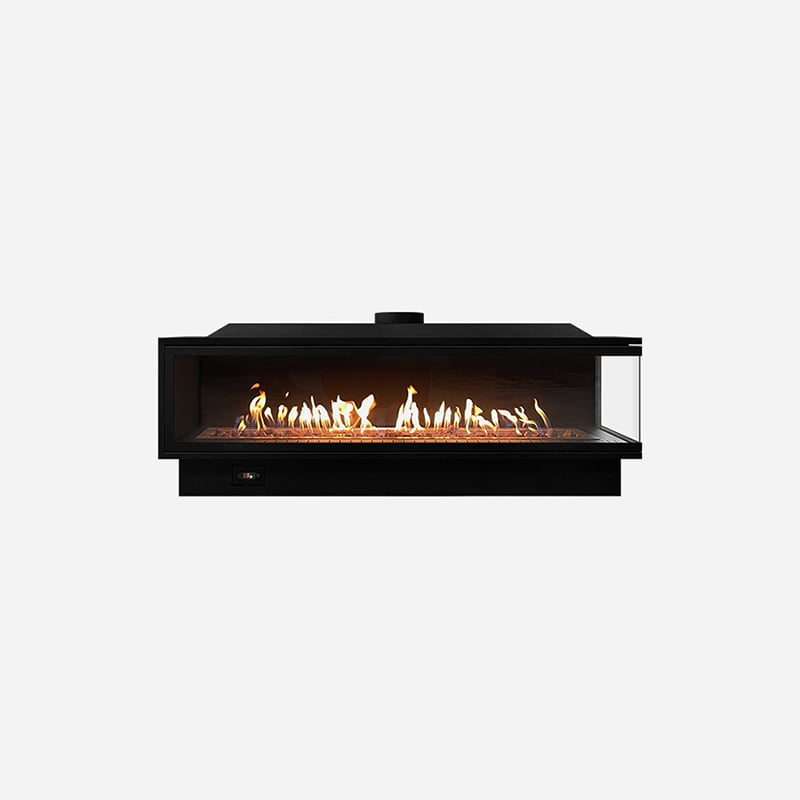 ULC 1016mm Corner Gas Fireplace