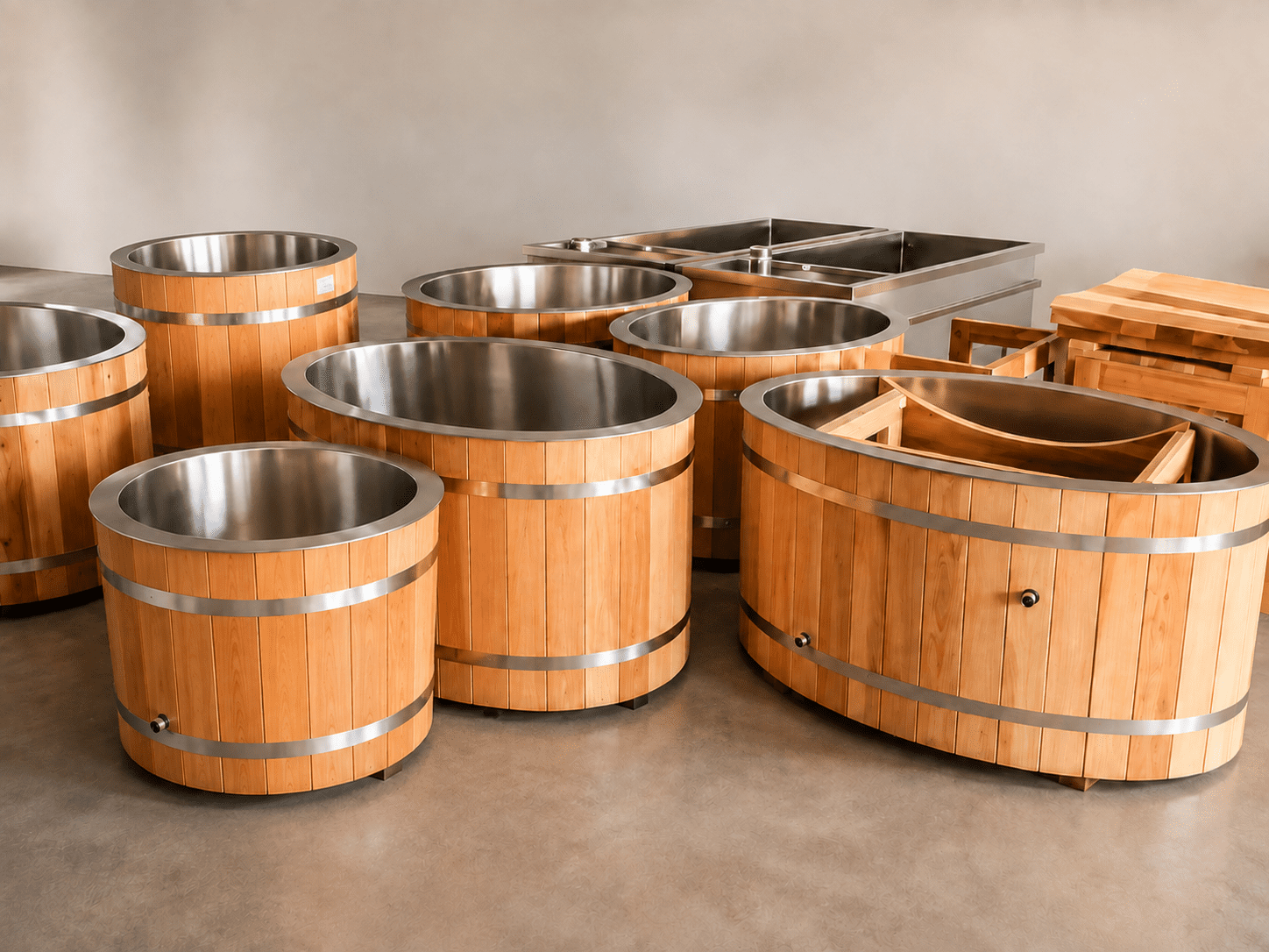 ​ One-stop wellness: Ice tub and sauna room Heat, cold, and everything in between.