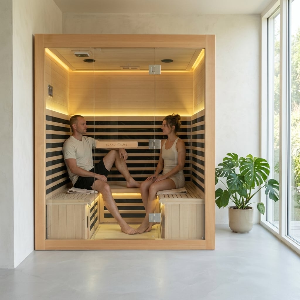 WJ-S006 4-6 People 180×150×190cm 110V/240V 2100W FSC Hemlock Far Infrared Sauna Room For SPA Center Or Home USe