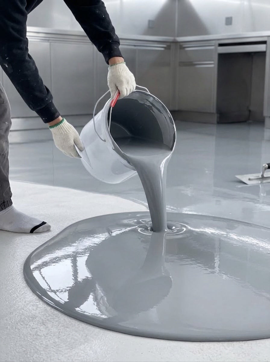 Epoxy self-leveling floor paint