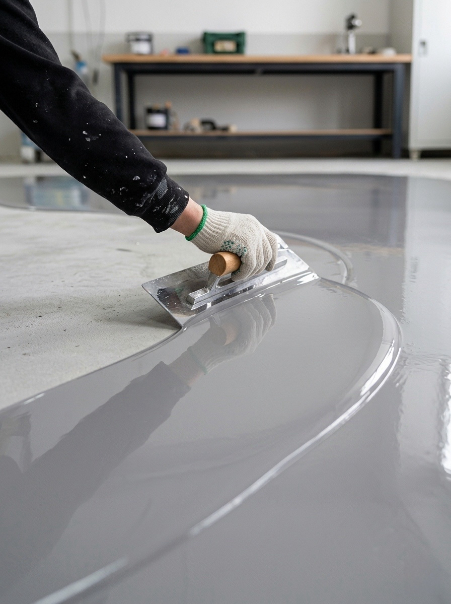 Epoxy self-leveling floor paint