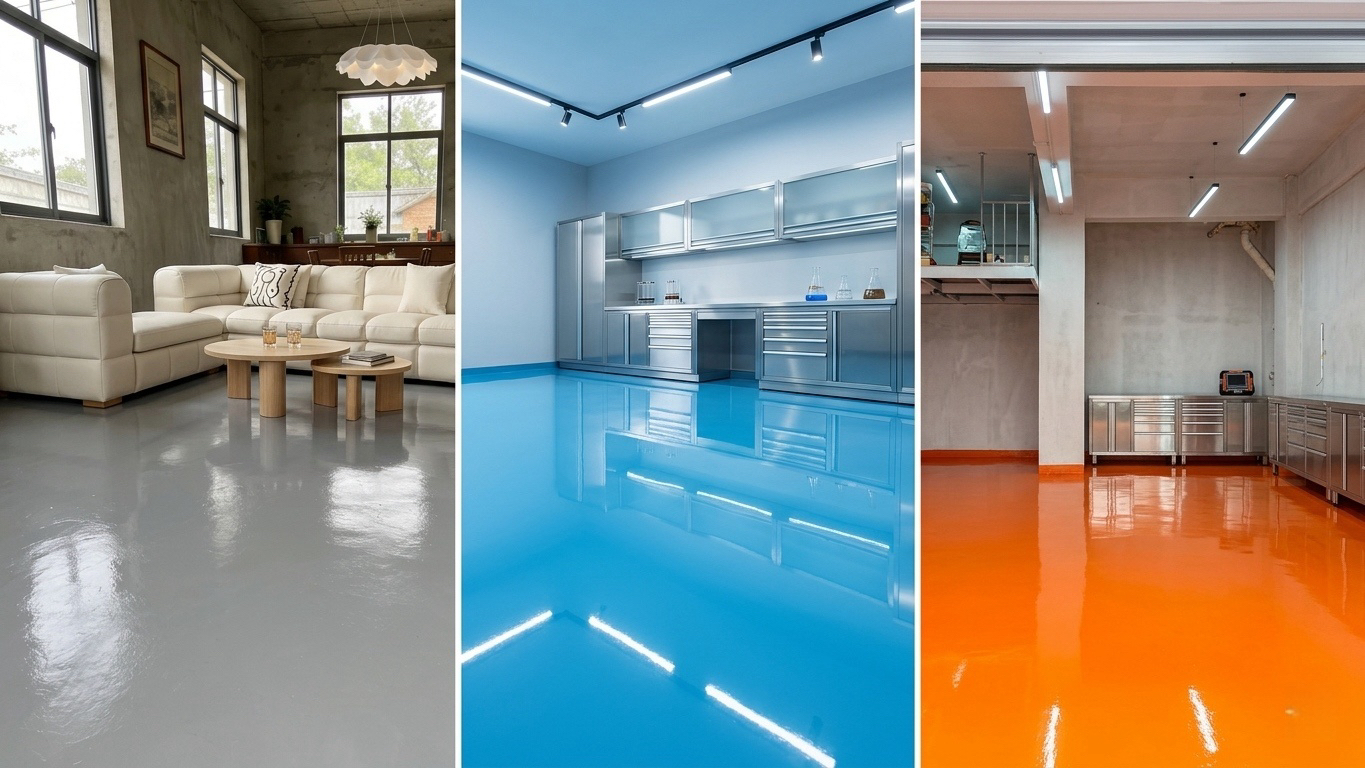 Epoxy self-leveling floor paint