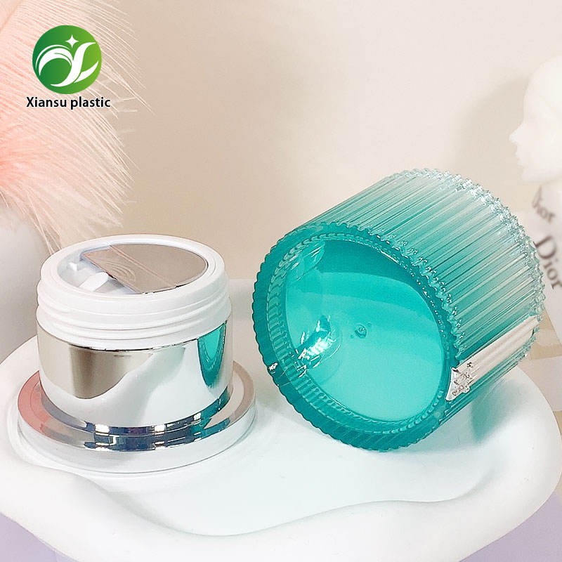 50ml Green PP Cream Jar Screw Cap Cosmetic Container Face Cream Mask Packaging Empty Jar Custom