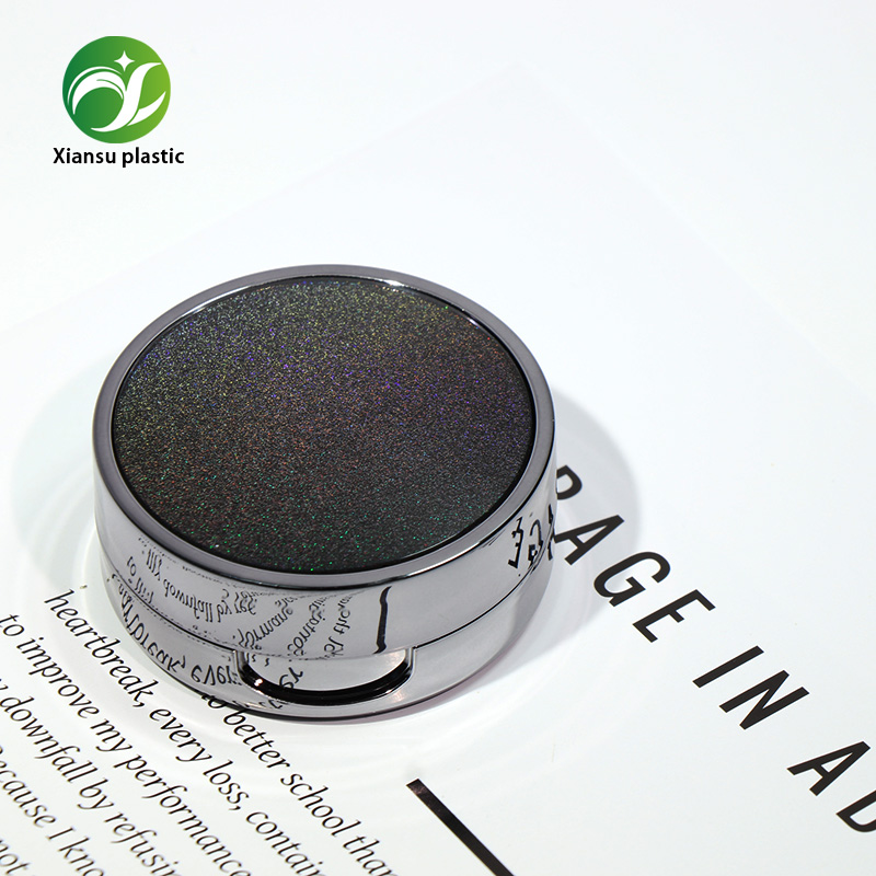 Glitter Electroplated ABS Air Cushion Compact Case Refillable BB CC Cream Foundation Packaging Box Mirror Puff Slot Cosmetic Container Luxury Makeup Packaging