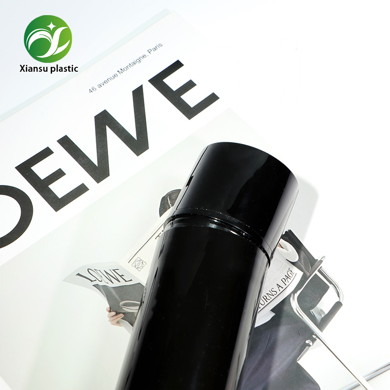 Schwarze PE-Vakuumpumpe-Kosmetikflasche für Lotion- und Sonnenschutzverpackung – luftdichter Pumpbehälter für Hautpflegecremes und Serums – leere kosmetische Verpackung, OEM-Individualanfertigung