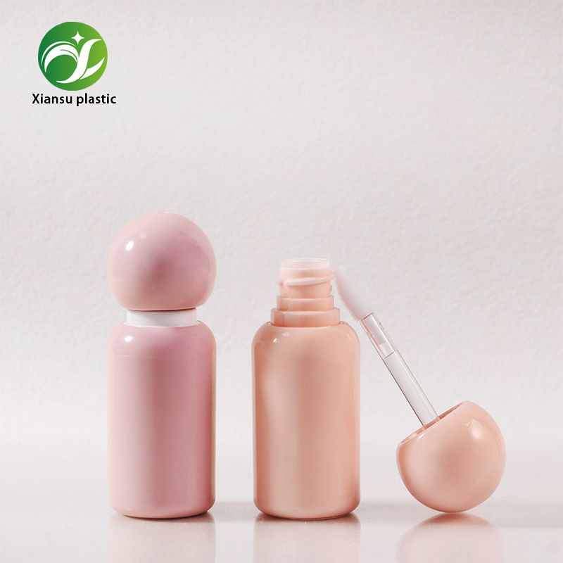 Spherical Dome Cap Empty Lip Gloss Tube Cute Rounded Top Lipgloss Container With Applicator Wand Makeup Packaging