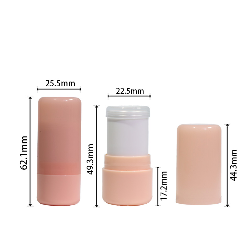 3.5ml ABS Contour Blush Stick Bronzer Stick Tube Round Jelly Pink Twist-Up Waterproof Cosmetic Container