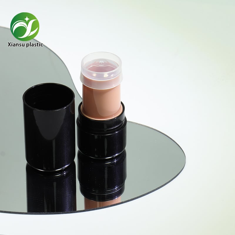 contenant rond miniature de 4 ml pour stick contouring en ABS, emballage personnalisé pour stick illuminateur, correcteur et fard à joues, destiné aux marques cosmétiques OEM