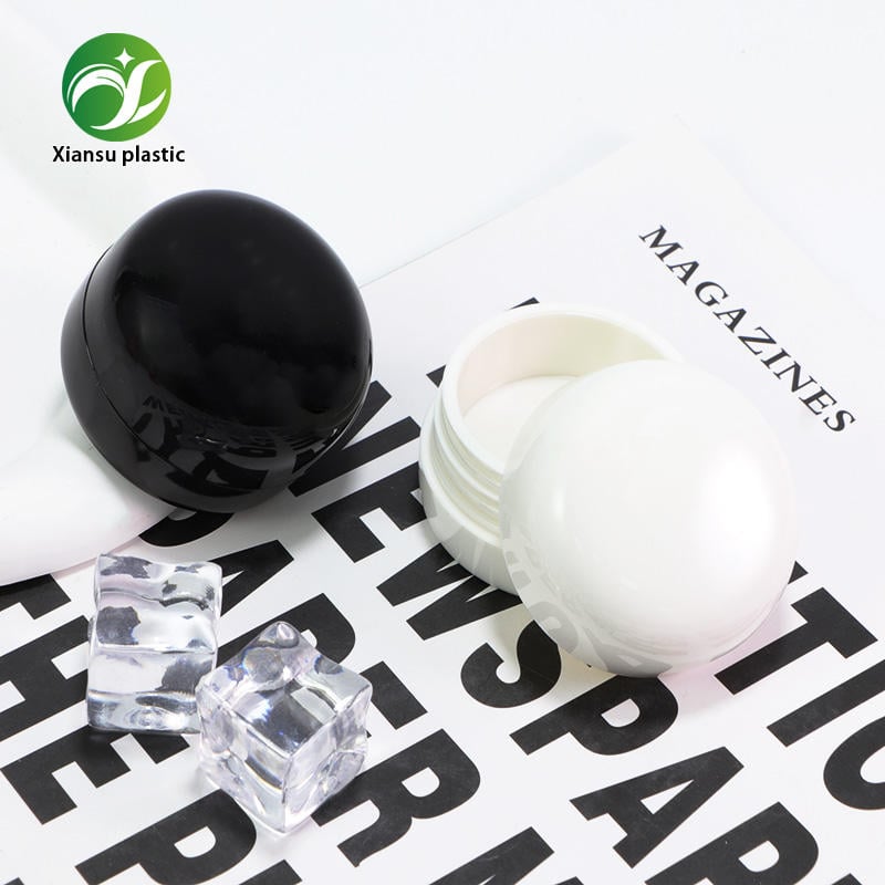 Mini ronde ABS-crèmeverpakking van 15 ml met zwart-wit minimalistisch ontwerp – lege huidverzorgingsverpakking met schroefdeksel voor gezichtscrème, oogcrème, masker en cosmetische verpakking