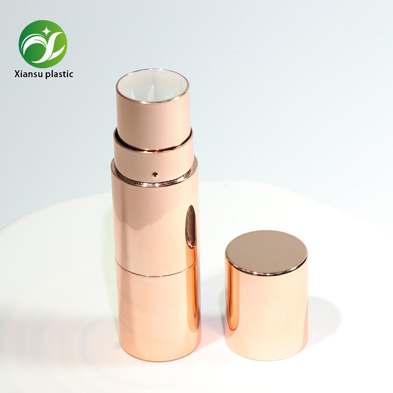 10ml ABS Dual End Contour Highlight Bronzer Stick Tube Electroplated Pink with Brush Cosmetic Container