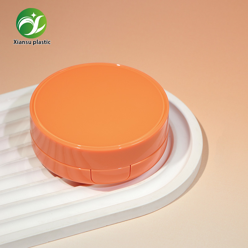 Flip-Top ABS Air Cushion Compact Case with Mirror & Puff Compartment Empty BB Cushion Foundation Packaging Box Cosmetic Container OEM Supplier
