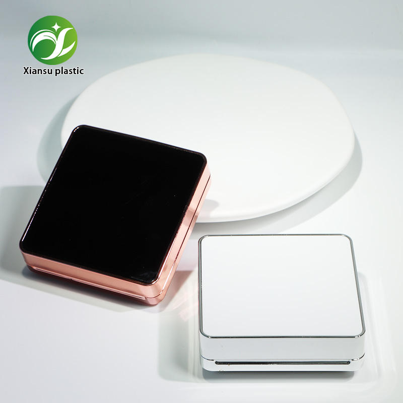 Square Magnetic Compact Case BB Cushion ABS Electroplated Case Foundation Air Cushion Packaging