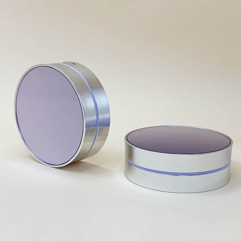 Premium-rundes elektroplattiertes magnetisches Kompaktetui aus ABS mit Luftkissen und Spiegel, leeres wiederverwendbares kosmetisches Verpackungsbehältnis für BB- und CC-Creams sowie Foundation