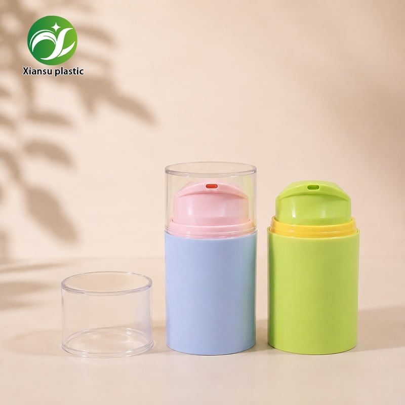 Multi-Color Airless Lotion Pump Bottle Empty Vacuum Dispenser for Skincare Cream Serum Brand Packaging