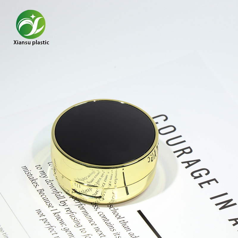 Gold Electroplated ABS Air Cushion Compact Case with Mirror & Puff Slot BB CC Cream Foundation Empty Packaging Box Cosmetic Container Luxury Makeup Packaging