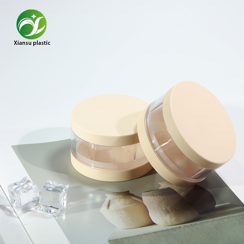 Individuelle ABS-Dreh-Sieb-Verpackung für loses Pulver – unterteilter Behälter für Pudersettings, Finish-Pulver und kosmetische Verpackungen