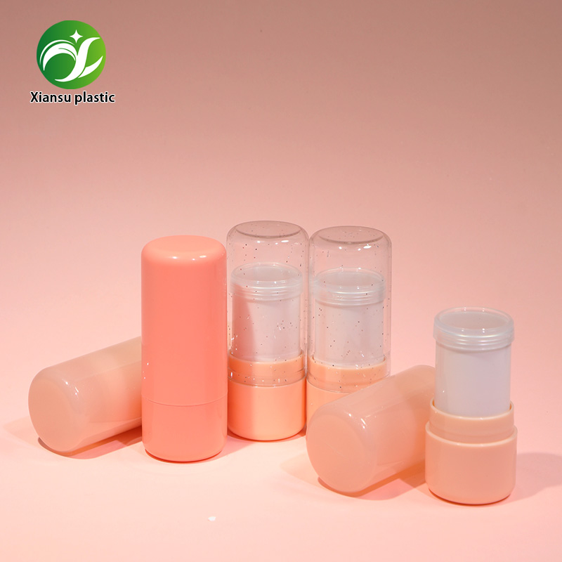 3.5ml ABS Contour Blush Stick Bronzer Stick Tube Round Jelly Pink Twist-Up Waterproof Cosmetic Container
