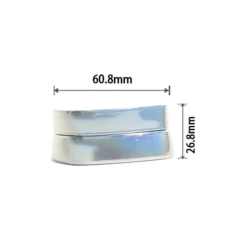 20ml 정방형 크림 저항용 ABS 도금 실버/로즈골드 화장품 용기, OEM/ODM 피부 관리 포장