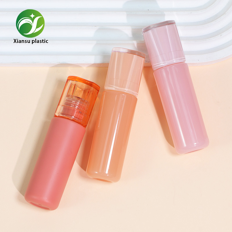 Rounded Square ABS Pastel Pink Lip Gloss Tube with Brush Applicator – High Quality Empty Cosmetic Container for Lip Gloss, Lip Tint, Lip Oil and Beauty Makeup Brands