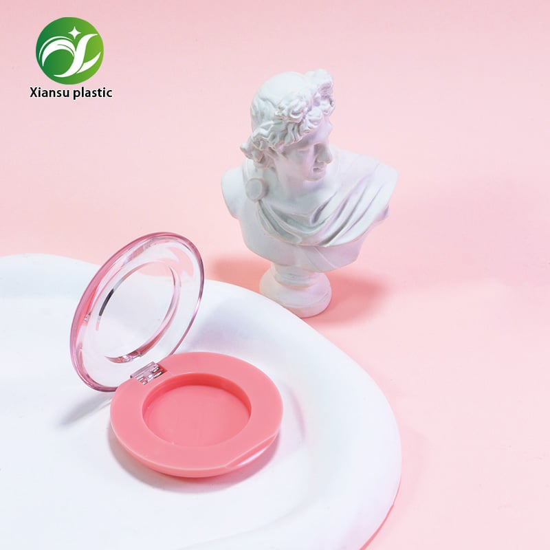 미니 라운드 ABS 크림 블러셔 및 하이라이터 전용 파우더 케이스 – 컨투어, 페이스 컬러, 화장품 포장용 빈 플라스틱 메이크업 컴팩트 용기