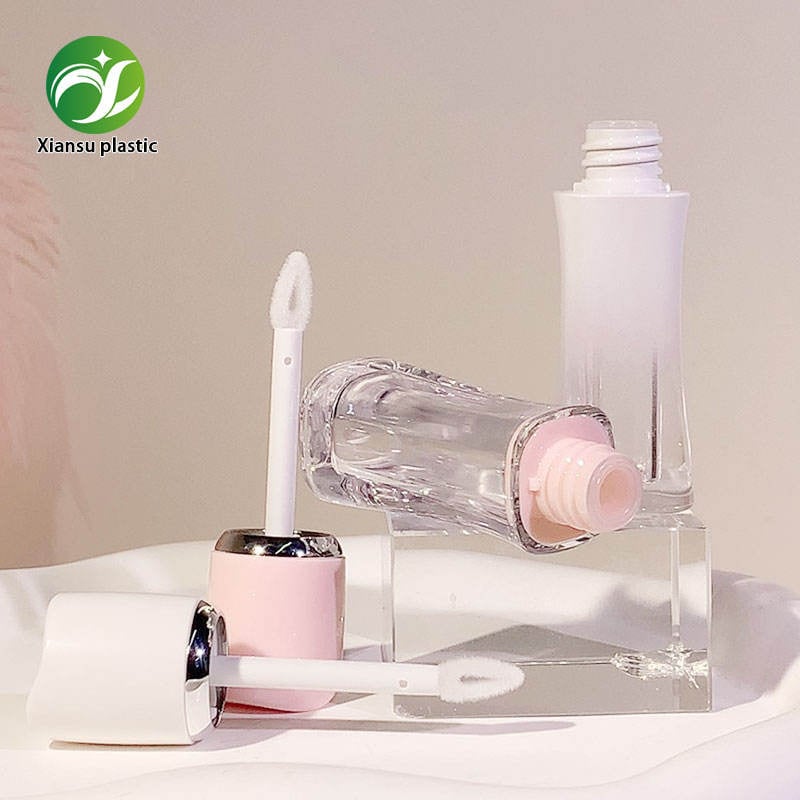 3 ml transparante lipglostube met verloopkleur en kwastje, met klantenspecifiek logo – mini lege lipglaze-verpakking voor OEM-cosmetica