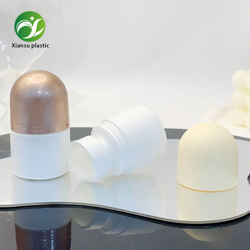 Cilindrische ronde PE roll-onfles met schroefdop, plastic deodorant- en zonneschermstokcontainer, lege cosmetische verpakking voor parfum en huidverzorging, OEM/ODM