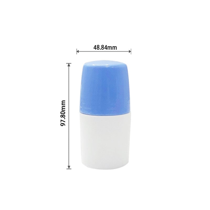 75 g cilindrische deodorant-roll-on-fles, plastic container, lege roll-on-tube voor cosmetische verpakking, op maat gemaakt