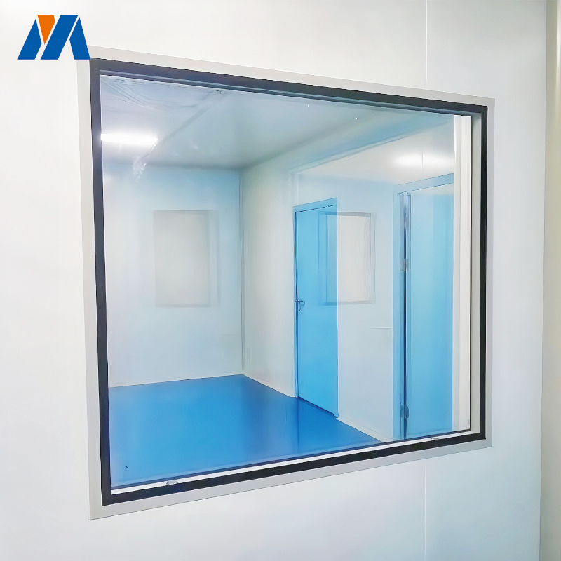 Flat Type Steel Frame Hollow Double Cleanroom Window for Industrial ...