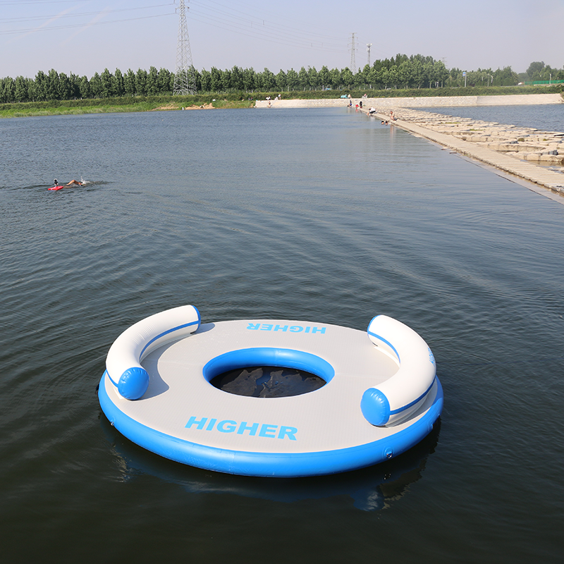 Round Inflatable Backrest Water Mat with Mesh Center (21).png