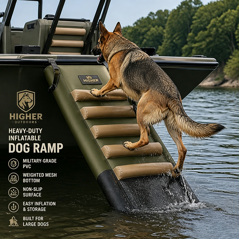 Heavy-Duty Inflatable Floating Dog Ramp | Commercial-Grade Inflatable Pet Water Platform