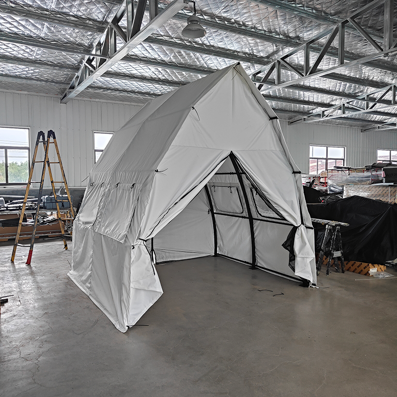 Factory Direct Wholesale 3x3x3m Outdoor Catering Glamping Tent – 550g Polyester Canvas, 48mm Galvanized Steel Frame, Four-Season Waterproof, OEM/ODM Custom Size & Color