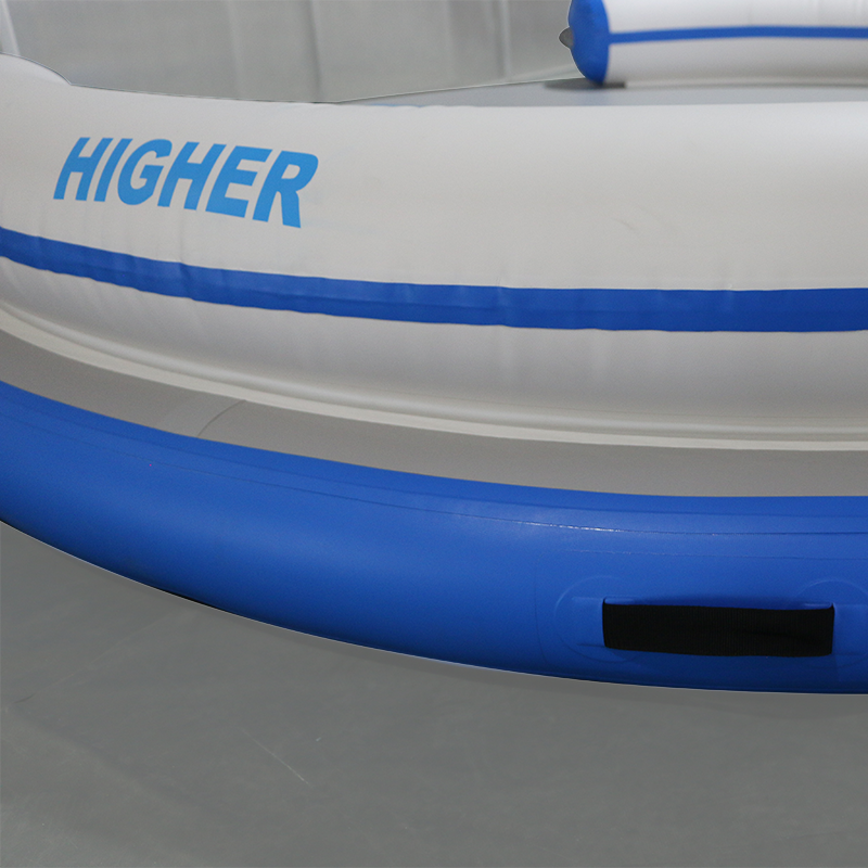 HIGHER Round Inflatable Backrest Water Mat with Mesh Center