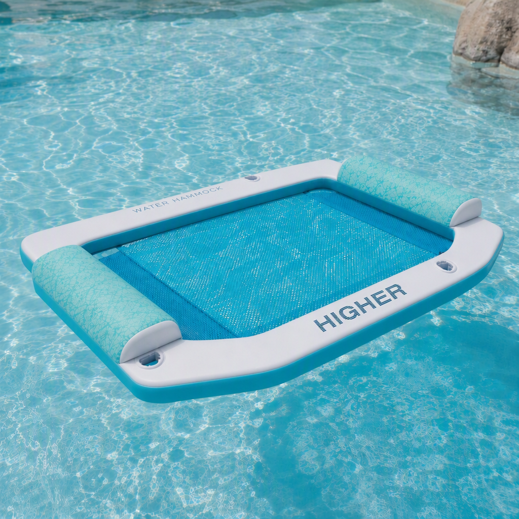Higher Inflatable Floating Dock Hybrid Mesh Water Hammock Mat Commercial-Grade Drop-Stitch Inflatable Water Mat
