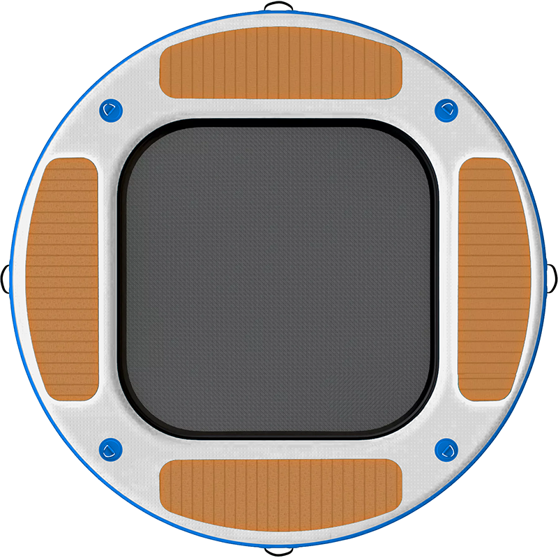 HIGHER 8 ft Circular Inflatable Floating Dock with Cooling Mesh Center — Commercial-Grade Inflatable Platform for Lakes, Marinas & Yachts