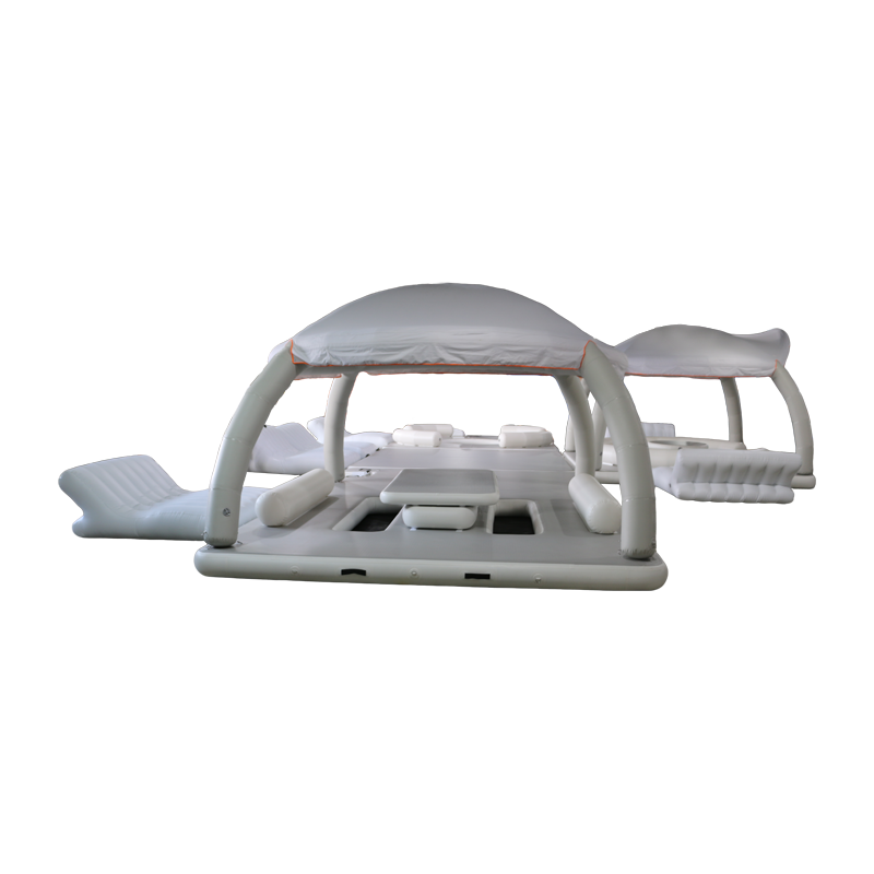 HIGHER Luxury Inflatable Floating Cabana — Premium Inflatable Floating Dock & Aquatic Social Solution