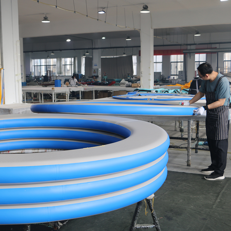 9ft Inflatable Floating Circular Mesh Dock Platform — Premium Inflatable Water Hammock & Swim Platform for Commercial Use