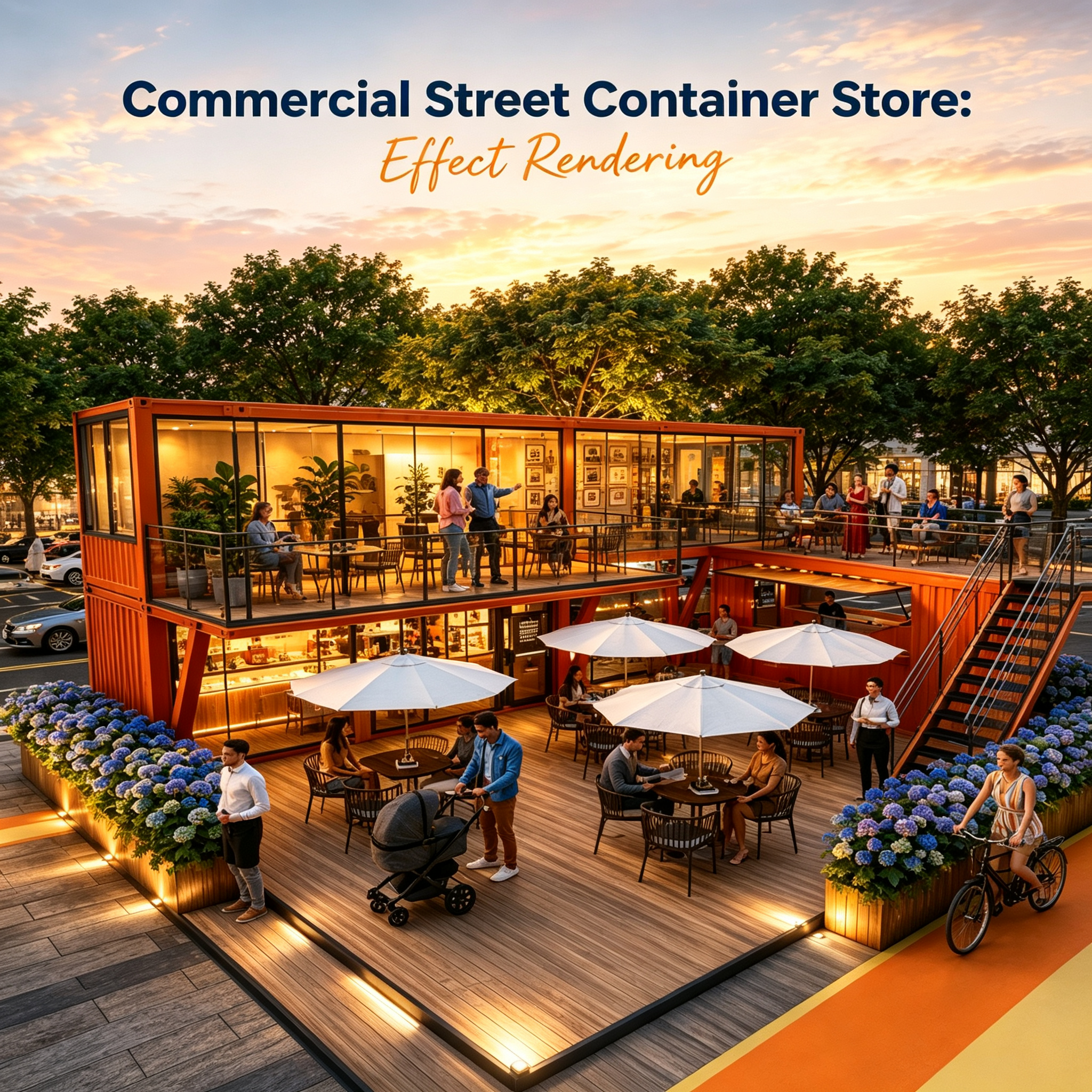 Commercial Street Container Store: Effect Rendering