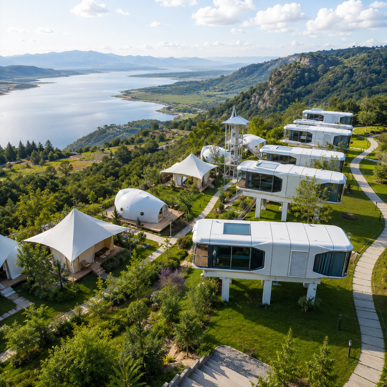 Space capsule vacation home
