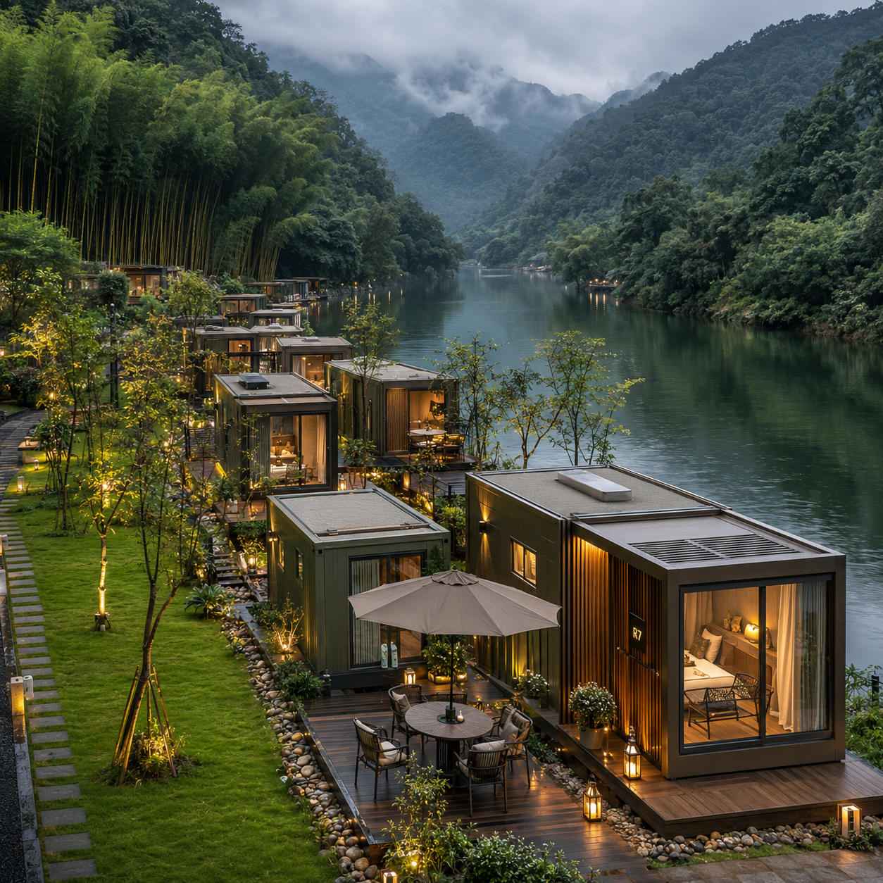 Trendy container homestay