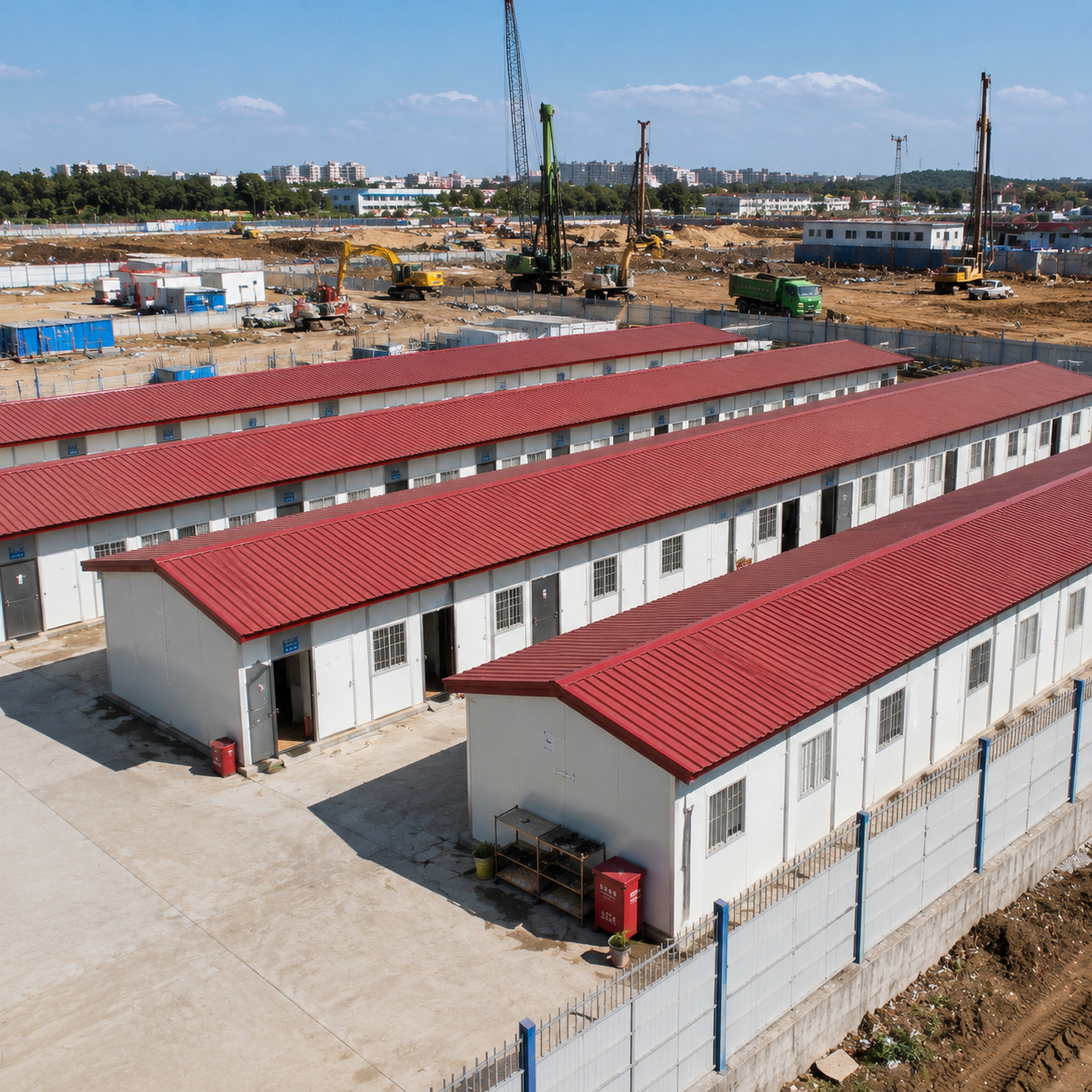 Single-story T-type luxury prefab house