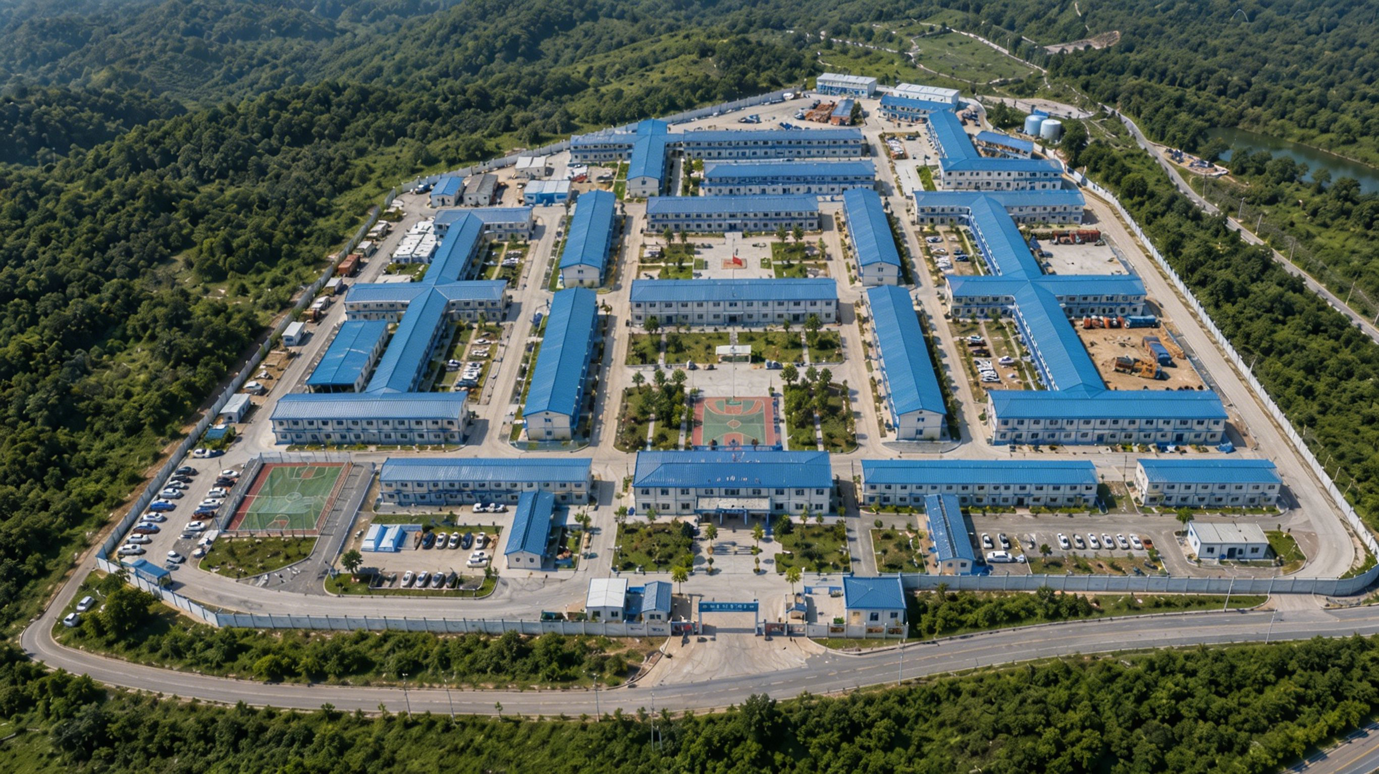  Large-scale camp settled in Guangzhou Baiyun Airport expansion project.