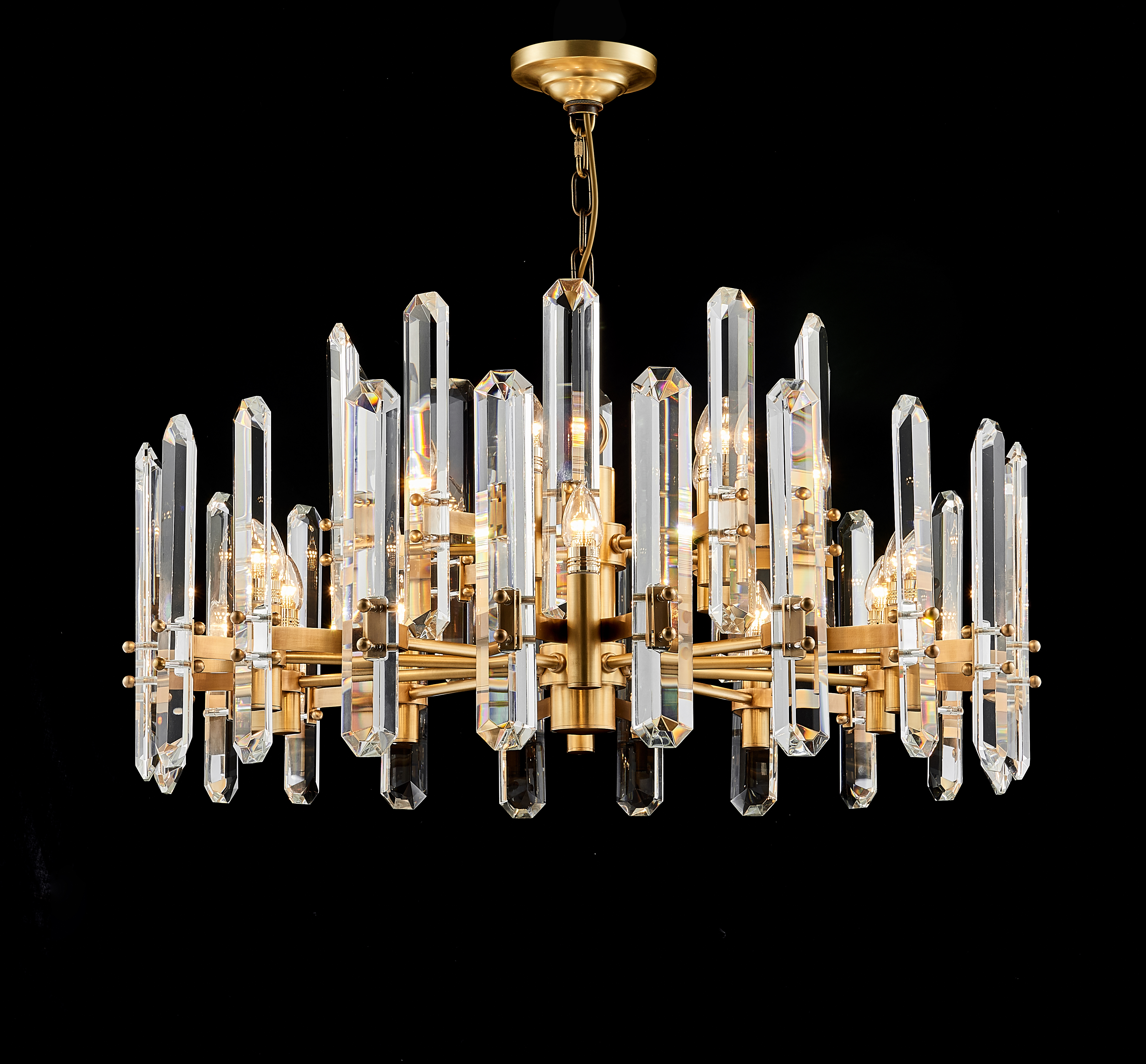 Brass Finish and Glass Shade Coordination