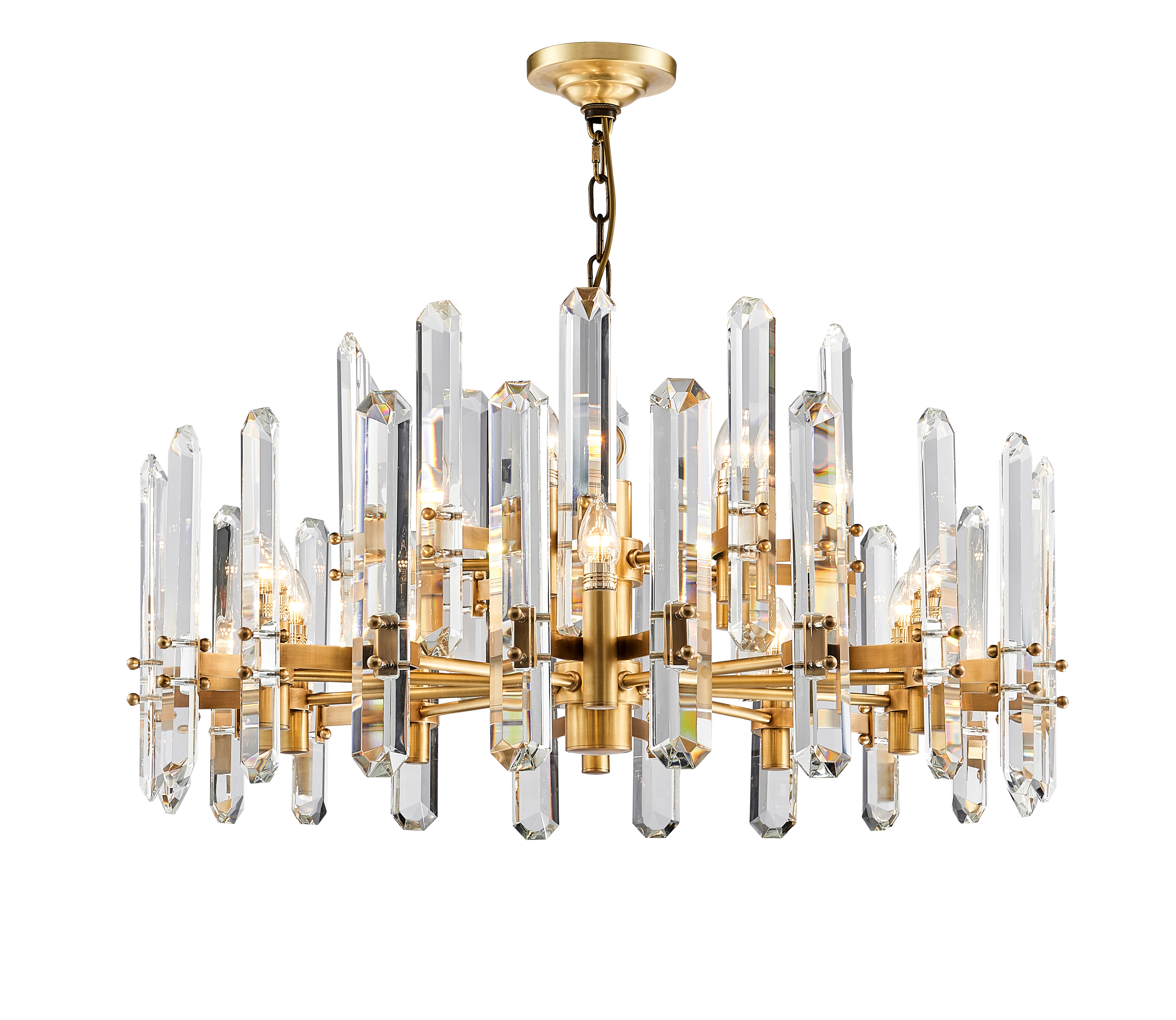 Brass Finish and Glass Shade Coordination