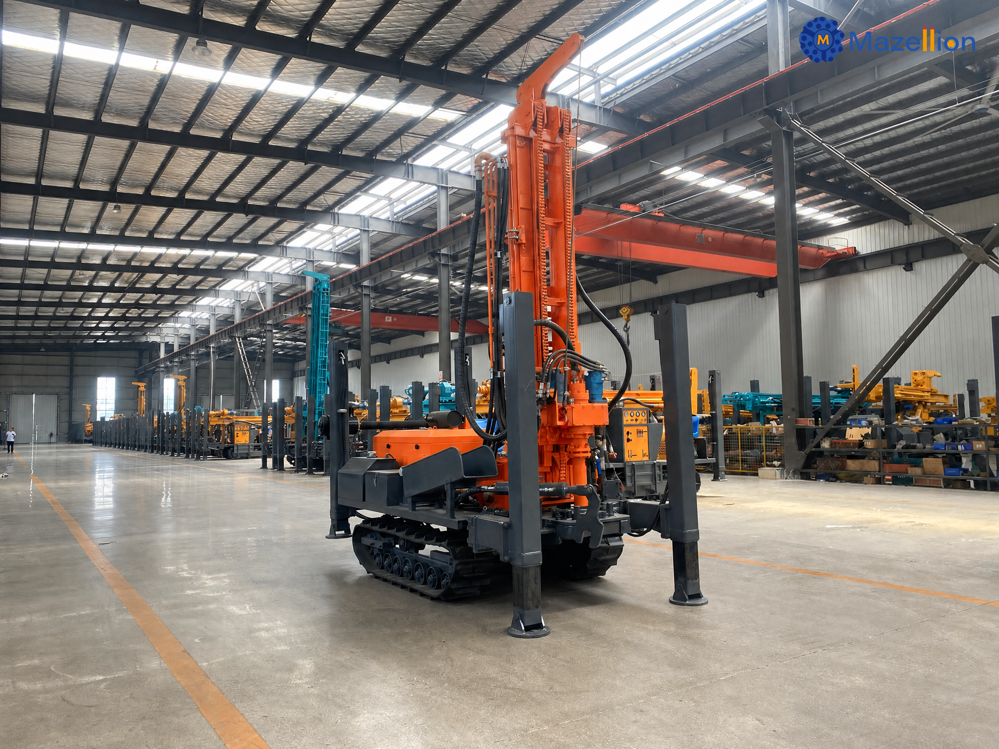 KCX200 Fully Hydraulic Water Well Drilling Rig – Rubber Track Mounted with Powerful 58kW Yuchai Engine for Residential & Versatile Drilling (200m Depth)

