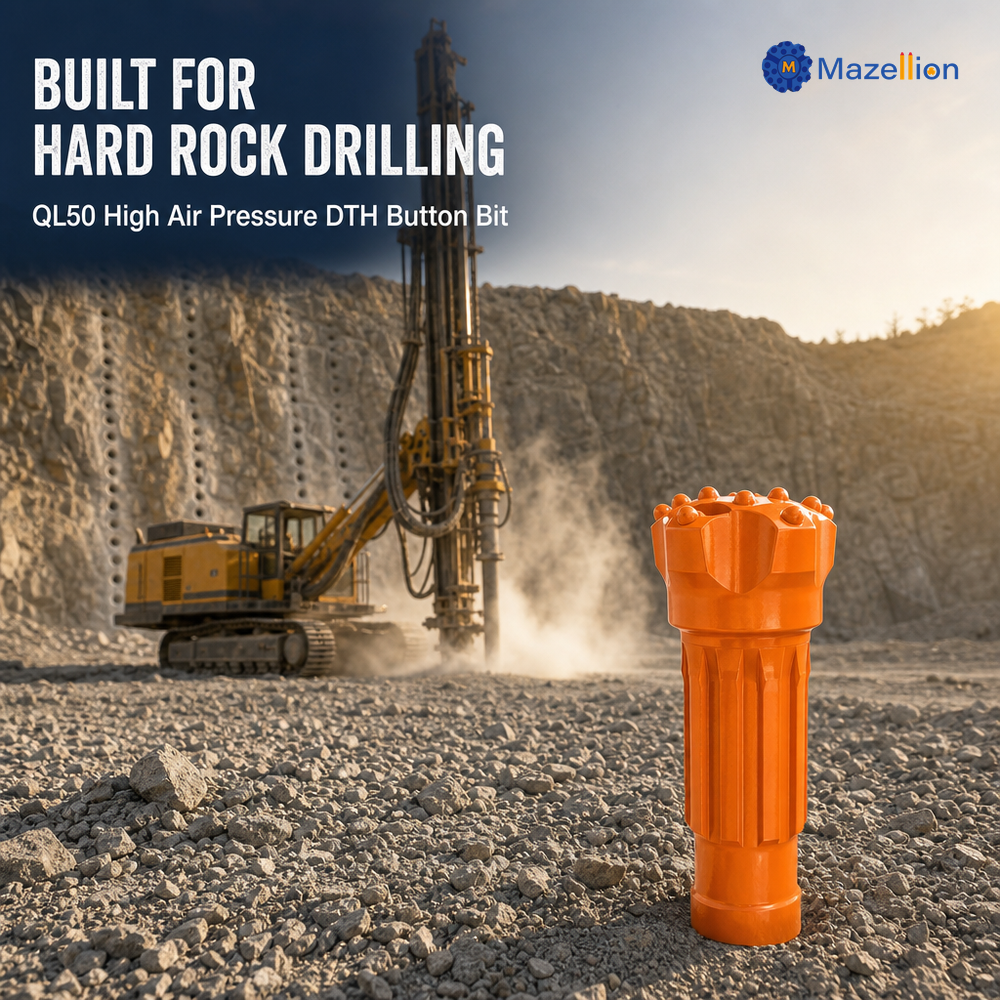 QL Series High Air Pressure DTH Button Bit – Engineered for Epiroc QL Hammers, High-Energy Hard Rock Drilling (Φ108–Φ178mm)
