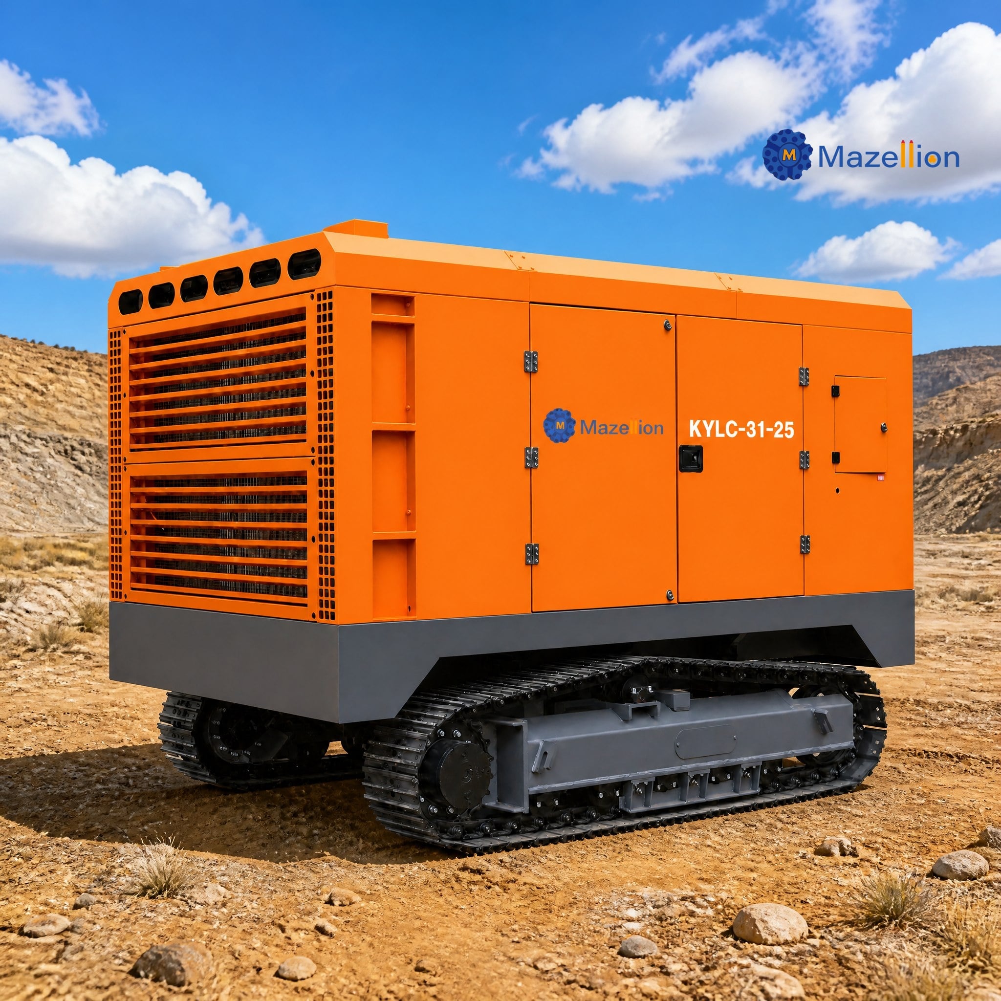 KYLC-31-25CY Diesel Portable Screw Air Compressor for Deep Water Well and Mining DTH Drilling
