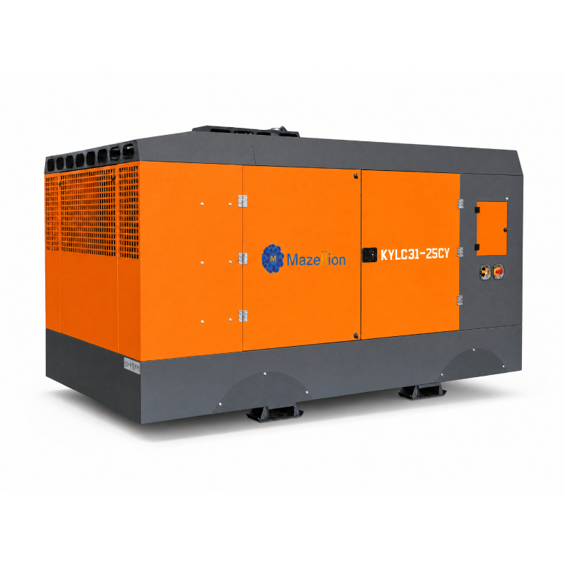 KYLC31-25CG Stationary Diesel Screw Air Compressor 31m³/min 25 Bar for Mining and Deep Drilling
