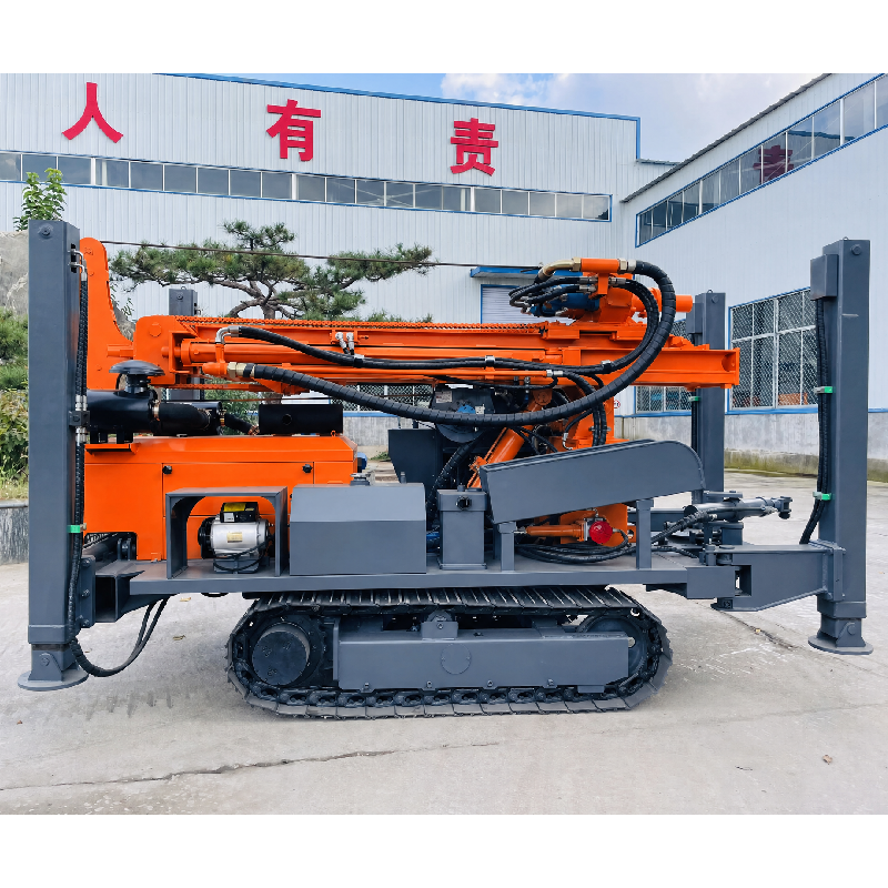 KC260 Fully Hydraulic Water Well Drilling Rig – Steel Track Mounted with Superior Off-Road Capability for Demanding Terrain (260m Depth)
