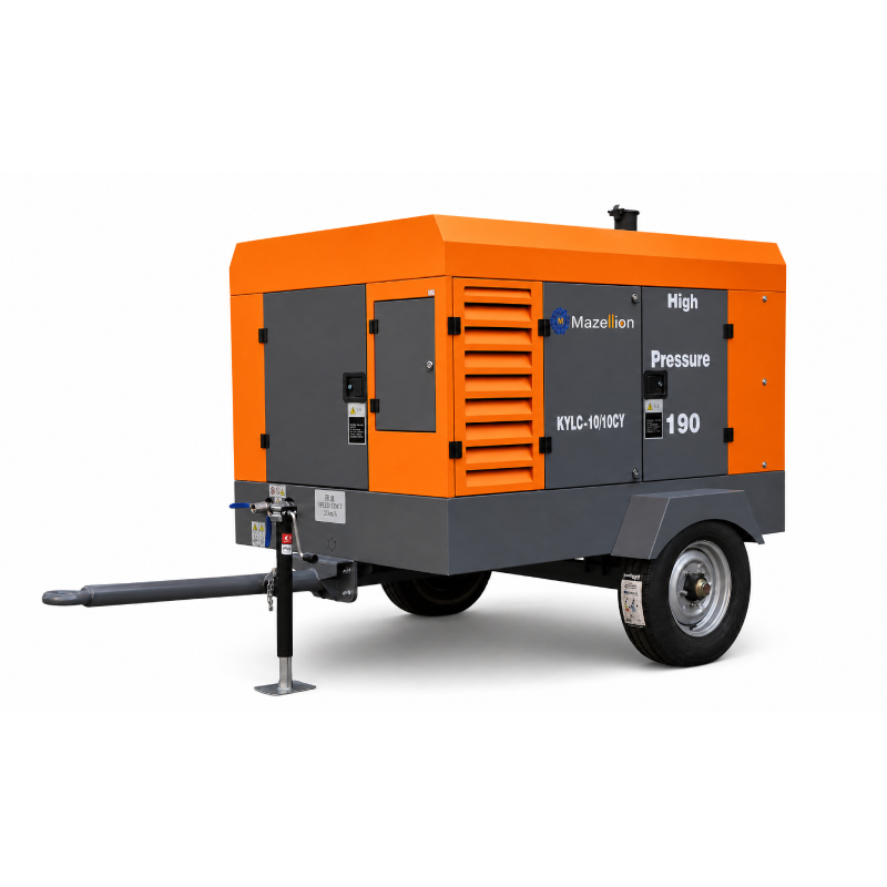 KYLC-10-10CY Diesel Portable Screw Air Compressor for Rock Drills and Mining Operations
